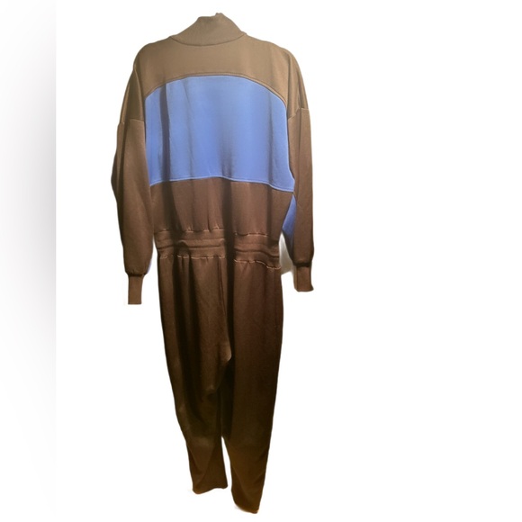 Vintage 80s adidas Blue & Black Boilersuit Dungarees | Unisex One-Piece - Picture 3 of 6